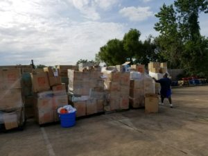 Donation Drive Supply Pallets